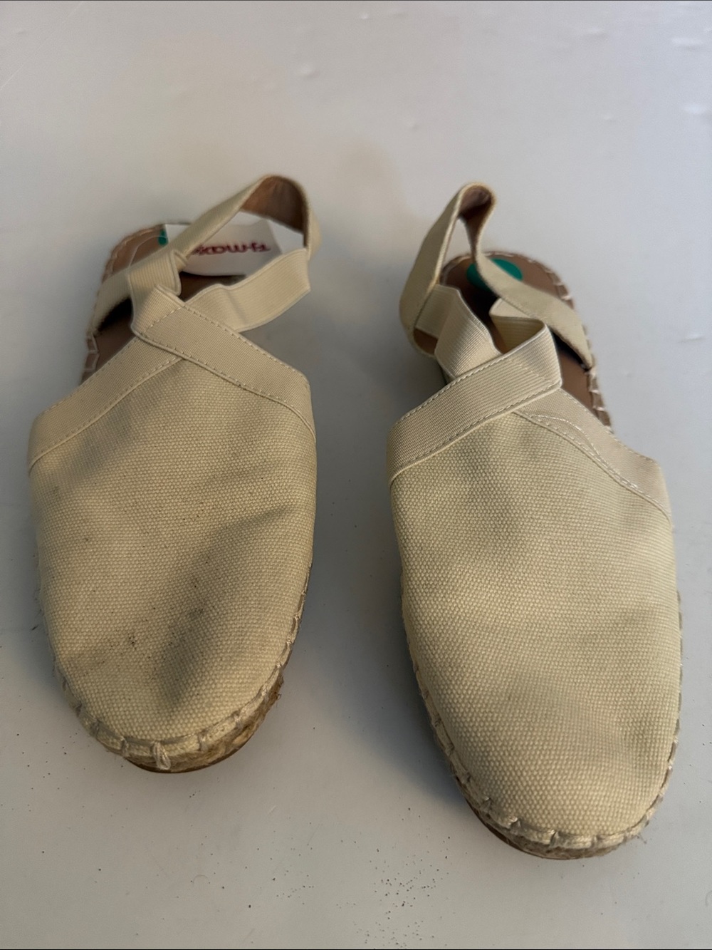 Lucky Canvas Sling Espadrilles in Cream size 8 new never worn